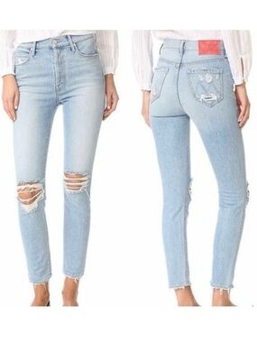 Mother X Miranda Kerr Easy Does It Thanks for Everything Ankle Jeans Size 26